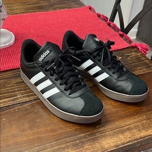 Adidas Black and White Court Sneakers